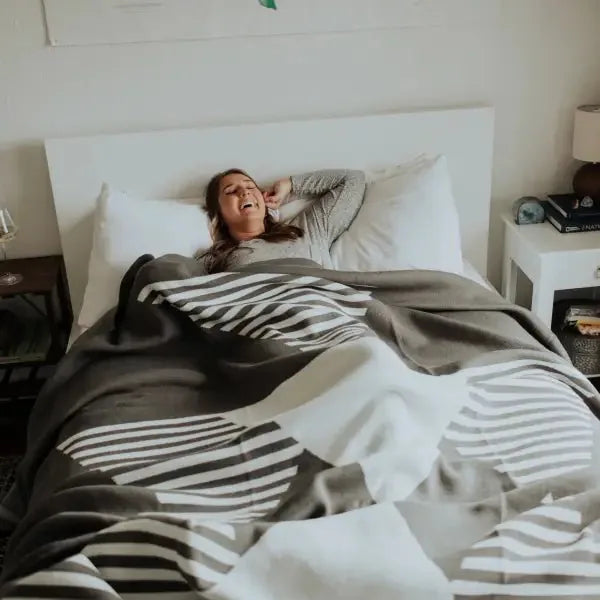 Big Blanket Factory Sale: Premium Woven™ Blanket in Charcoal Mezcal