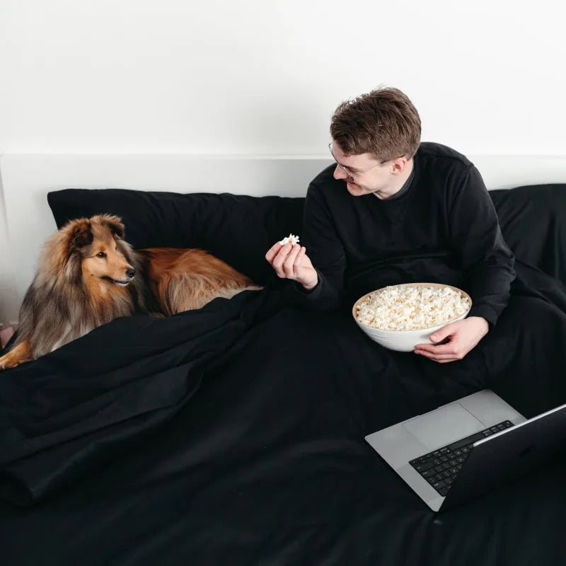 Big Blanket Sateen Dream™ Pillowcases — Black King